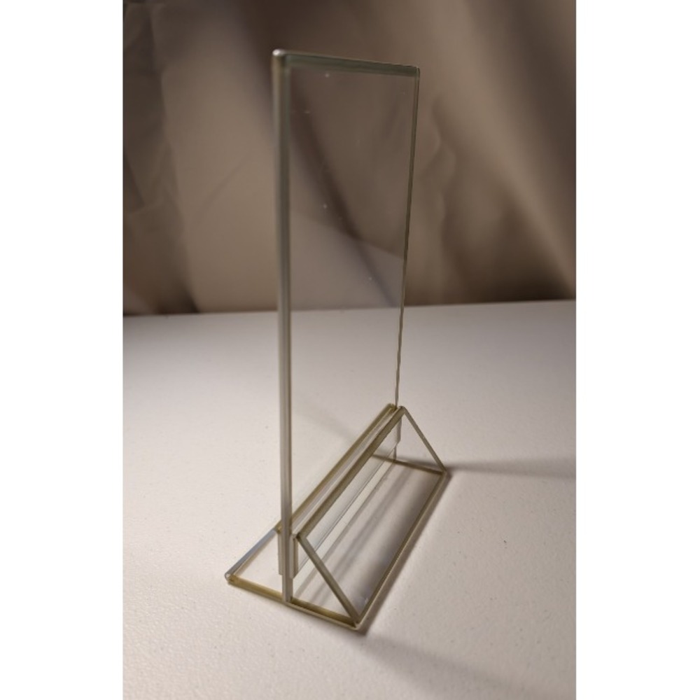 3 Pack Acrylic Display Card Holders - Gold Frame Stand NEW - Picture 3 of 3
